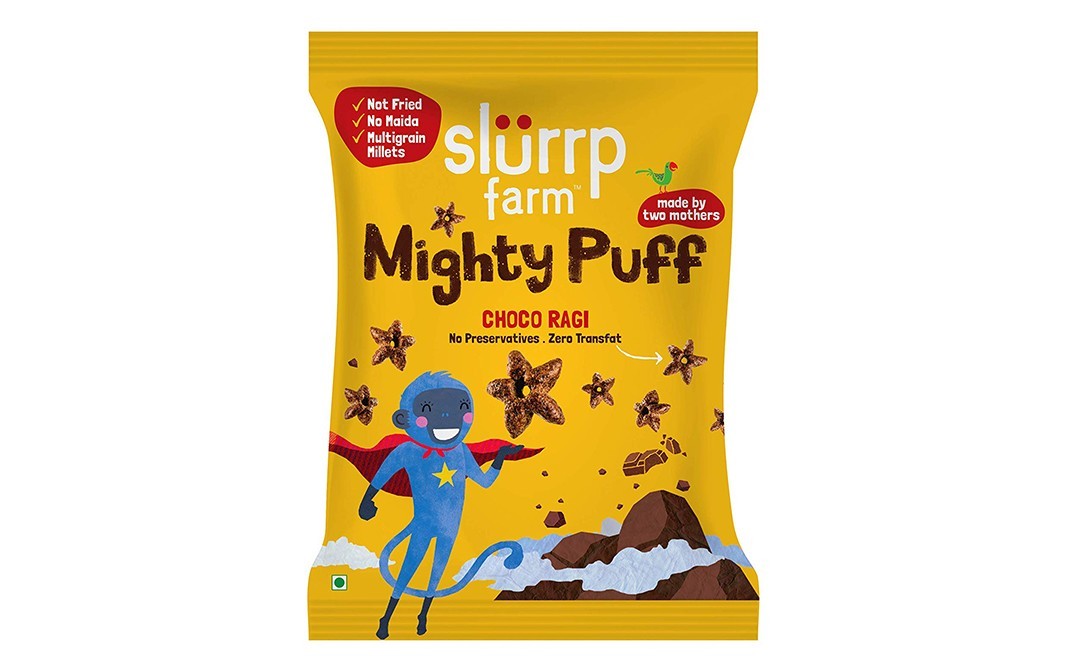 Slurrp Farm Mighty Puff Choco Ragi    Pack  20 grams